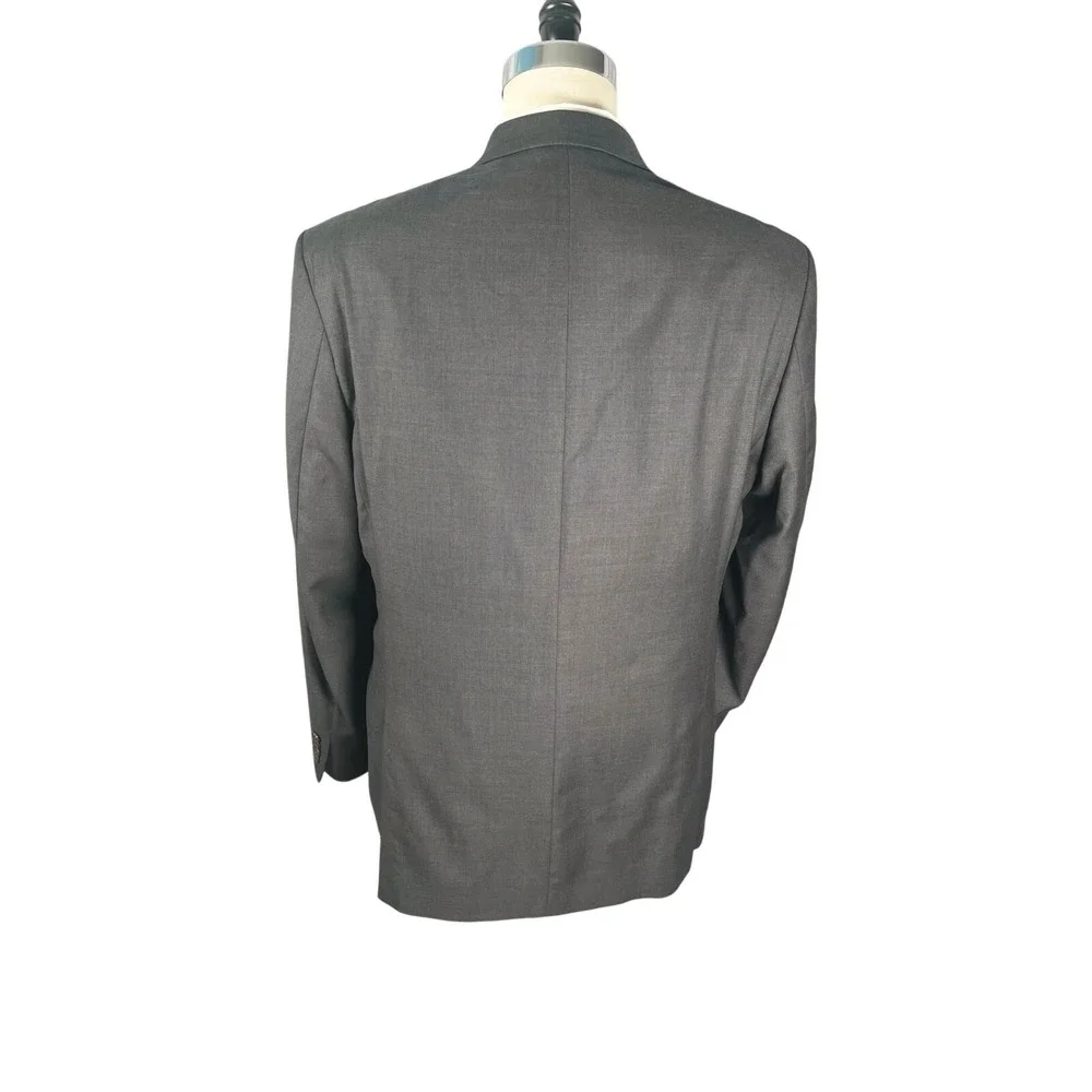 Lauren Ralph Lauren Blazer Mens 44L Charcoal‎ 100% Wool Two Button Suit Separate